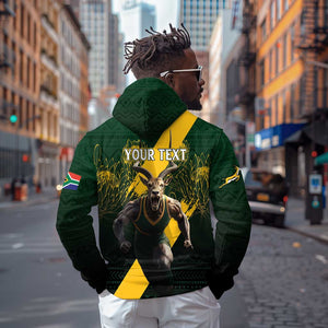 Personalised South Africa Rugby Zip Hoodie Proud Bokke We Are Champions