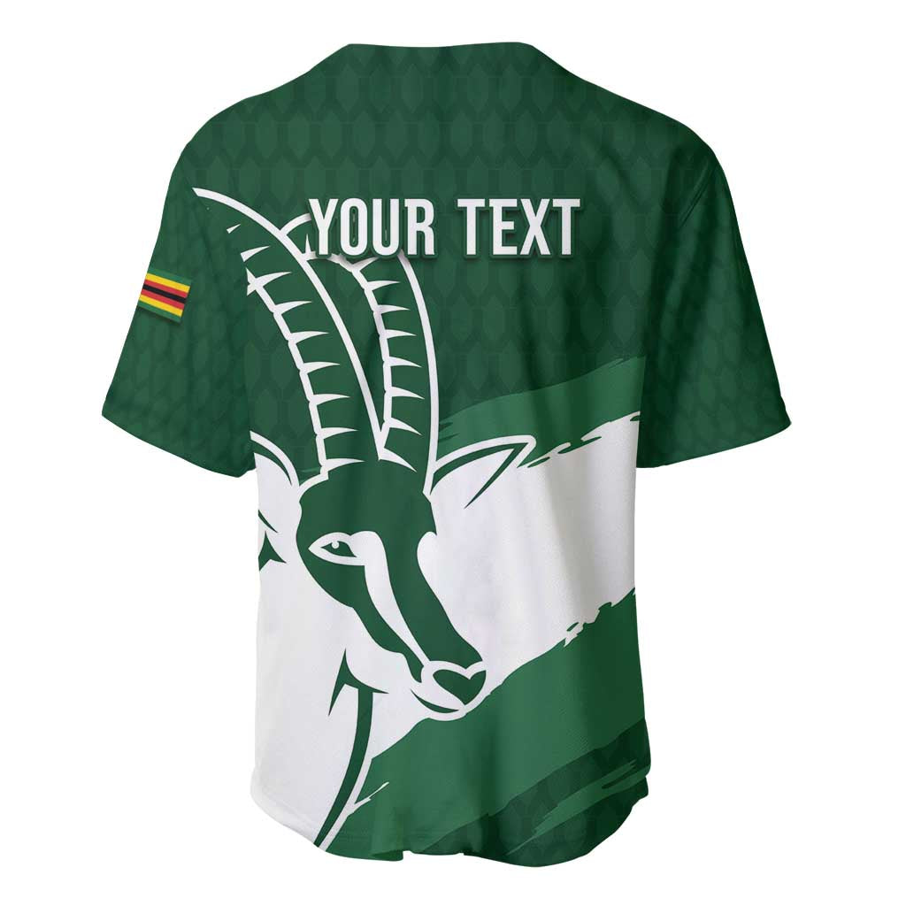Zimbabwe Rugby Personalized Grunge Baseball Jersey Go Sables - African Pride