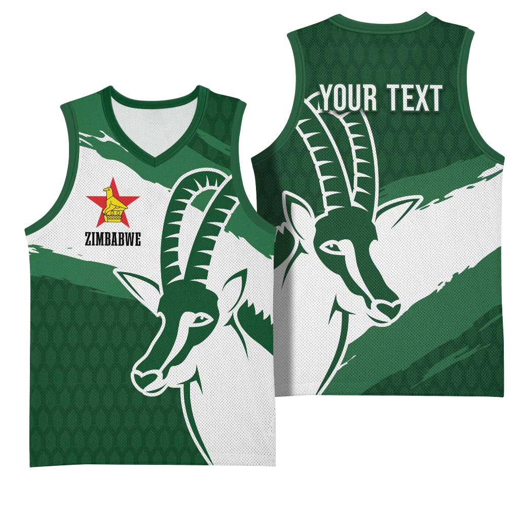 Zimbabwe Rugby Personalized Grunge Basketball Jersey Go Sables LT7