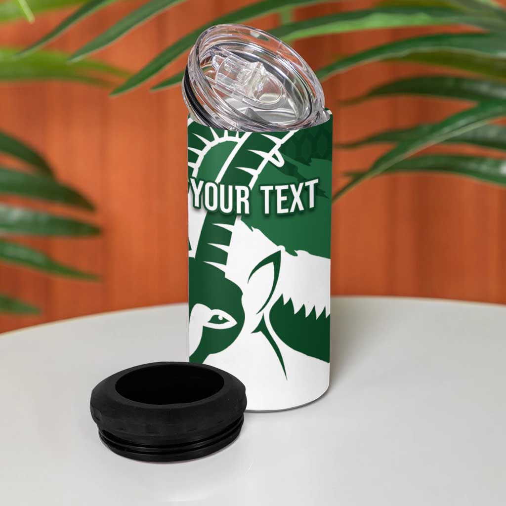 Zimbabwe Rugby Personalized Grunge 4 in 1 Can Cooler Tumbler Go Sables - African Pride