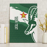 Zimbabwe Rugby Personalized Grunge Canvas Wall Art Go Sables - African Pride
