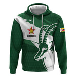 Zimbabwe Rugby Personalized Grunge Hoodie Go Sables - African Pride