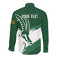 Zimbabwe Rugby Personalized Grunge Long Sleeve Button Shirt Go Sables - African Pride