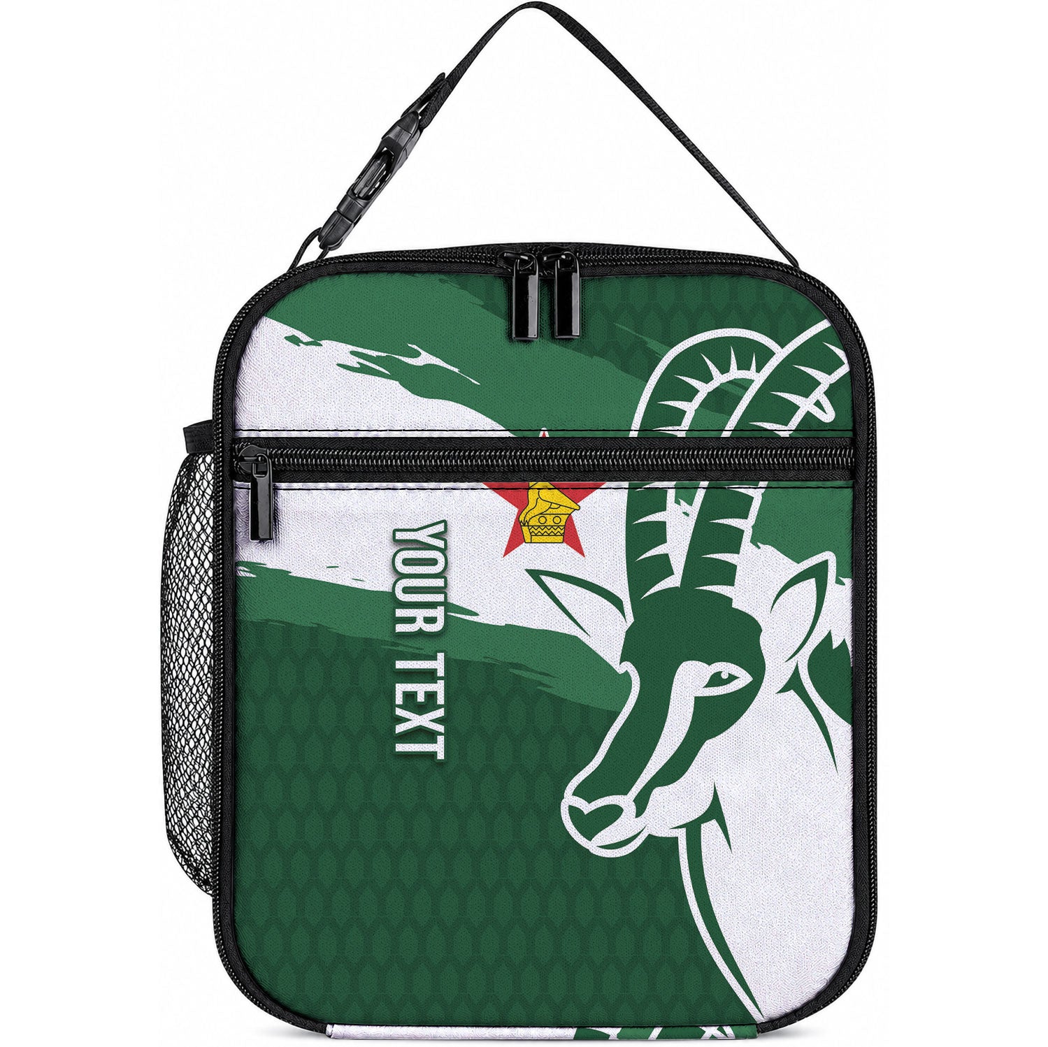 Zimbabwe Rugby Personalized Grunge Lunch Bag GO Sables