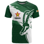 Zimbabwe Rugby Personalized Grunge T shirt Go Sables - African Pride