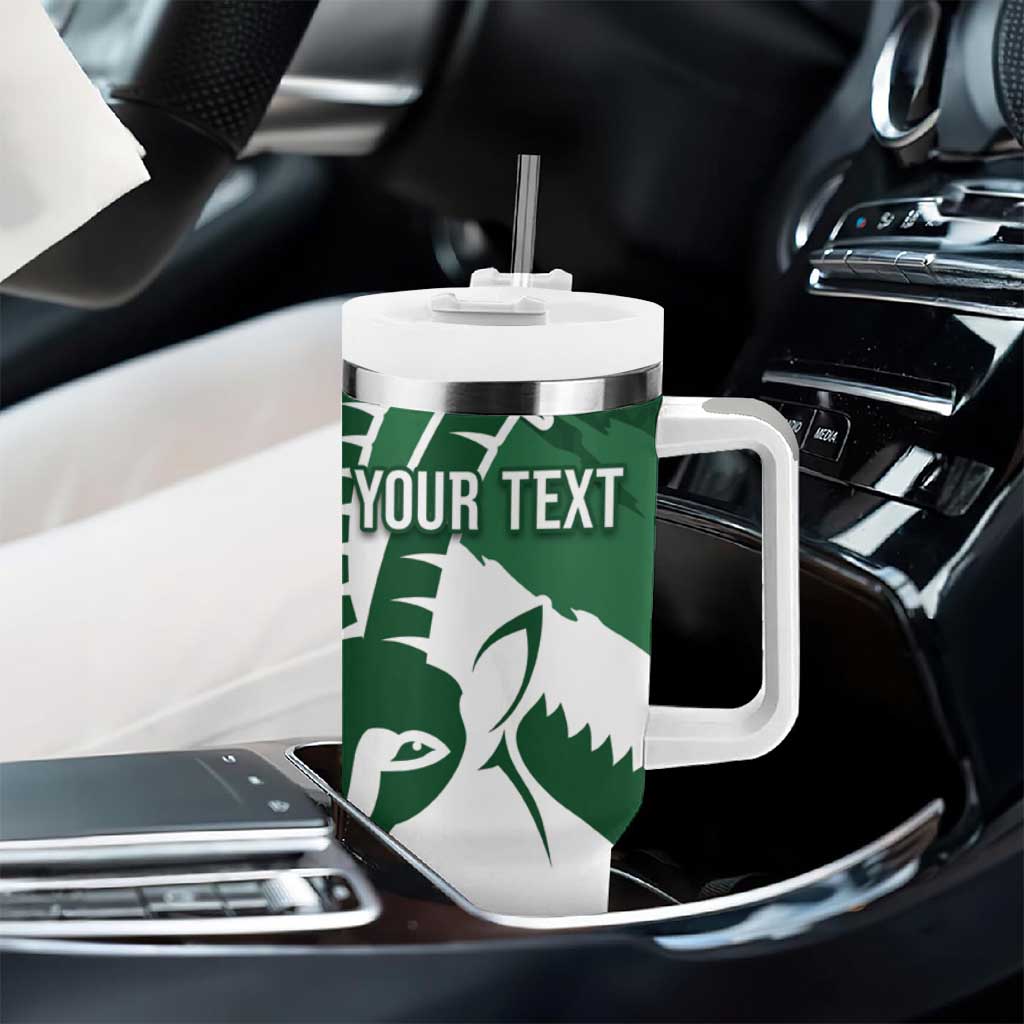 Zimbabwe Rugby Personalized Grunge Tumbler With Handle Go Sables - African Pride