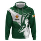 Zimbabwe Rugby Personalized Grunge Zip Hoodie Go Sables - African Pride