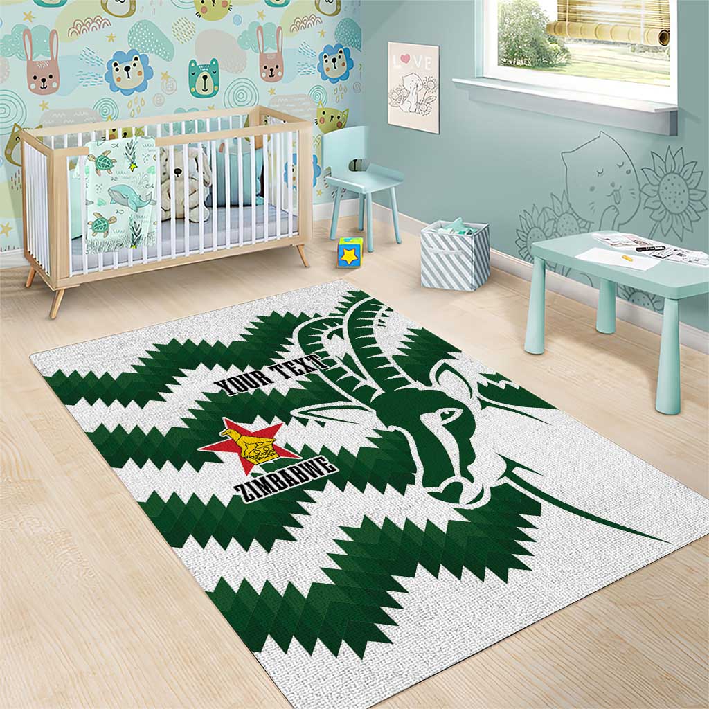 Zimbabwe Rugby The Sables Personalized Area Rug Retro Jersey Inspired - African Pride
