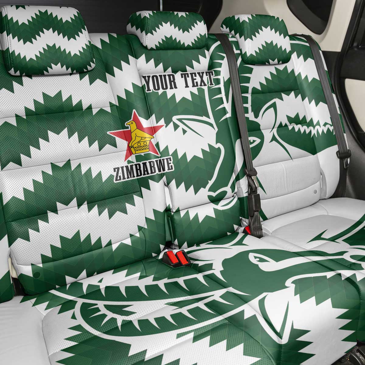 Zimbabwe Rugby The Sables Personalized Back Car Seat Cover Retro Jersey Inspired - African Pride