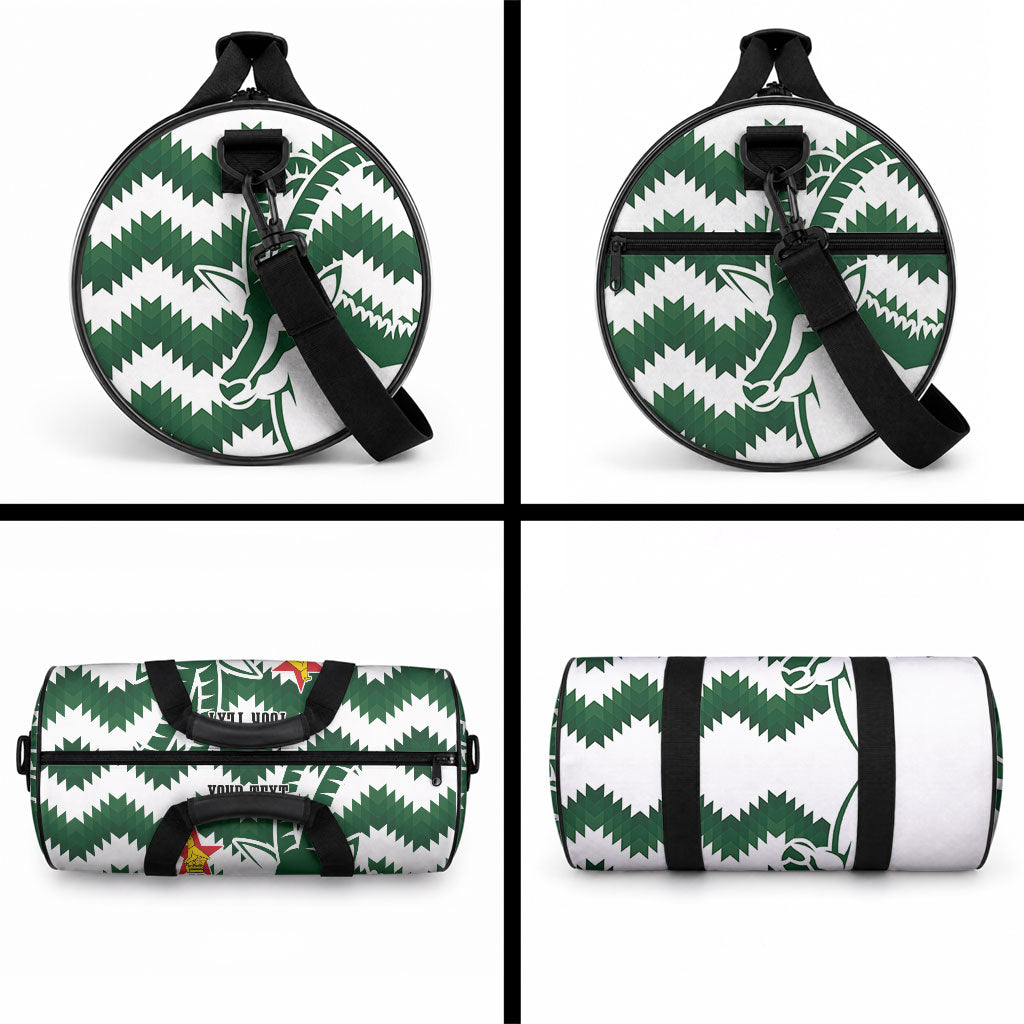 Zimbabwe Rugby The Sables Personalized Duffle Bag Retro Jersey Inspired