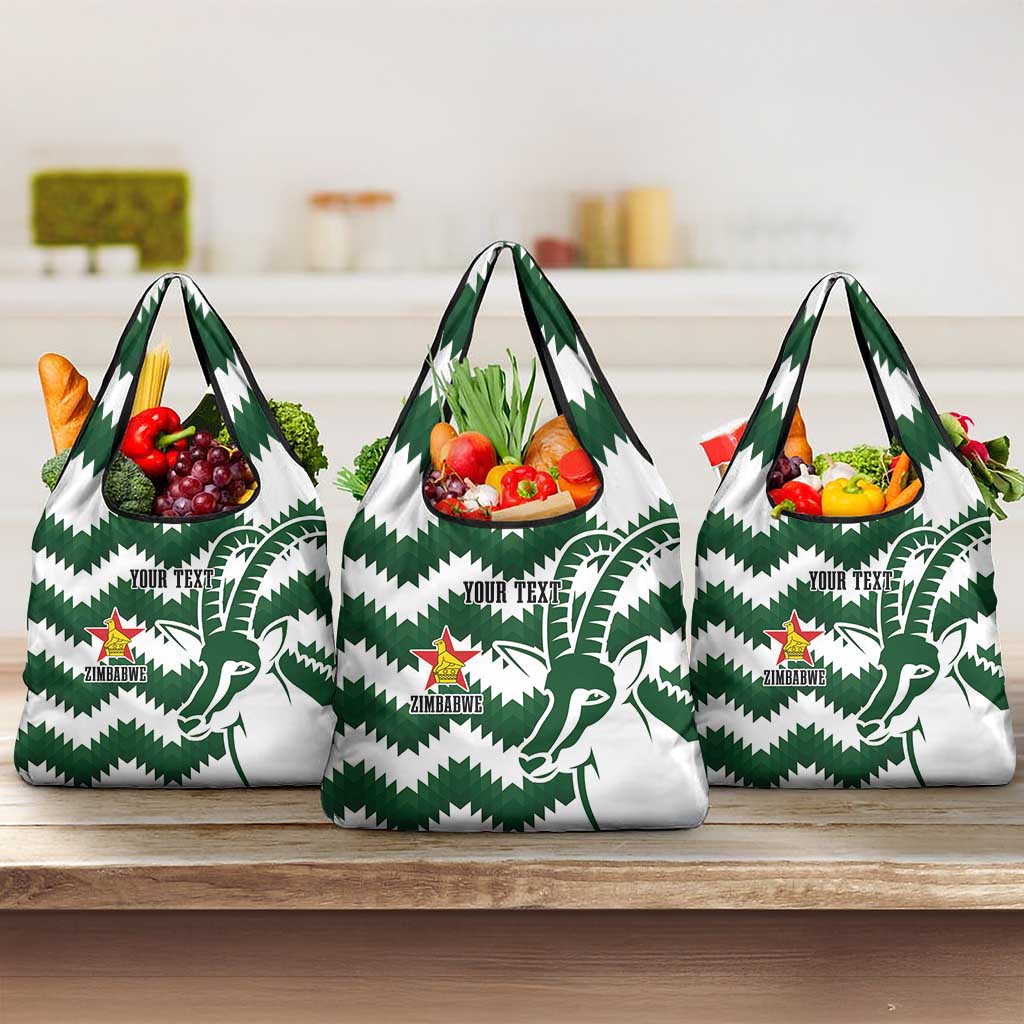 Zimbabwe Rugby The Sables Personalized Grocery Bag Retro Jersey Inspired - African Pride