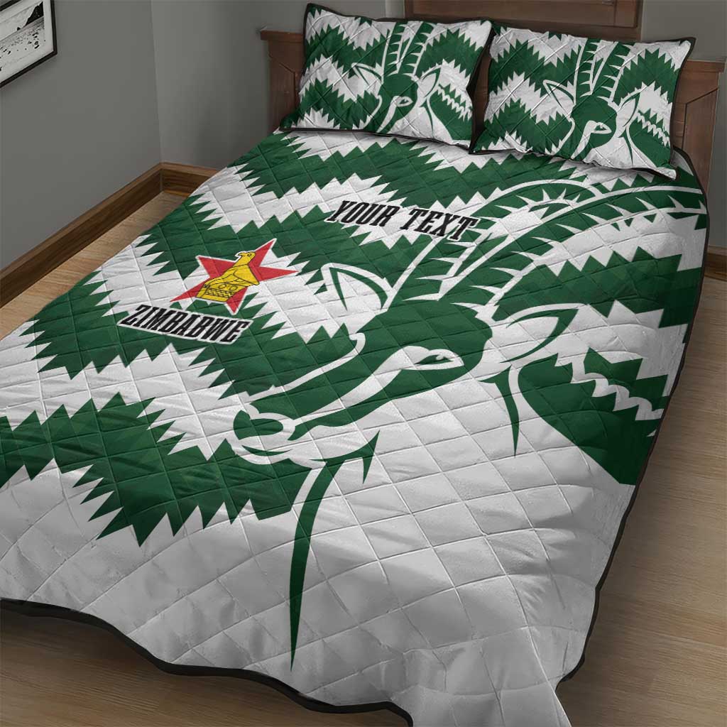 Zimbabwe Rugby The Sables Personalized Quilt Bed Set Retro Jersey Inspired - African Pride