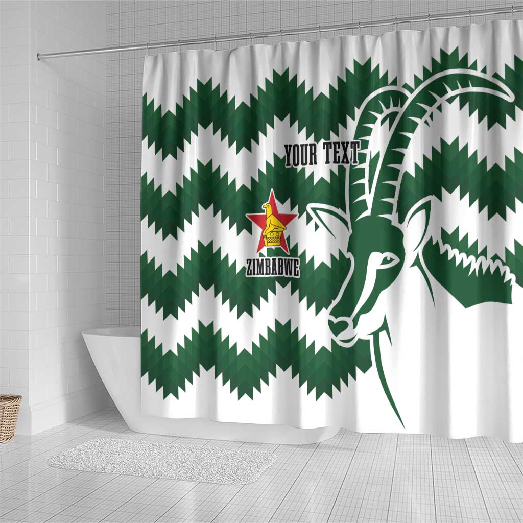 Zimbabwe Rugby The Sables Personalized Shower Curtain Retro Jersey Inspired - African Pride