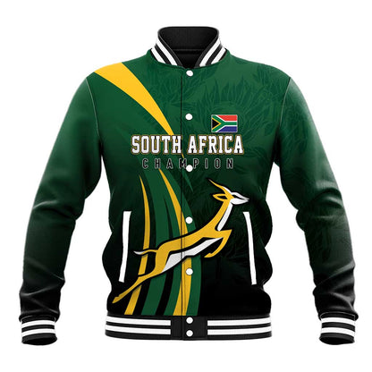 South Africa WC2026 Personalized Baseball Jacket Springboks Champion