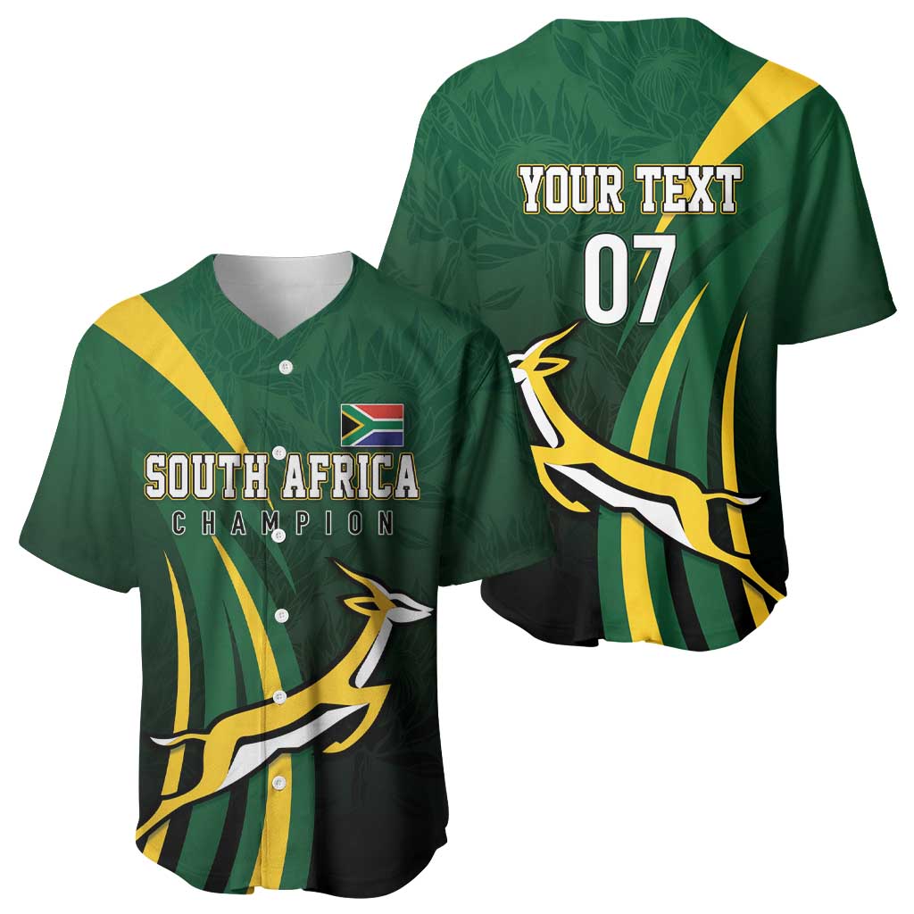 South Africa WC2026 Personalized Baseball Jersey Springboks Champion