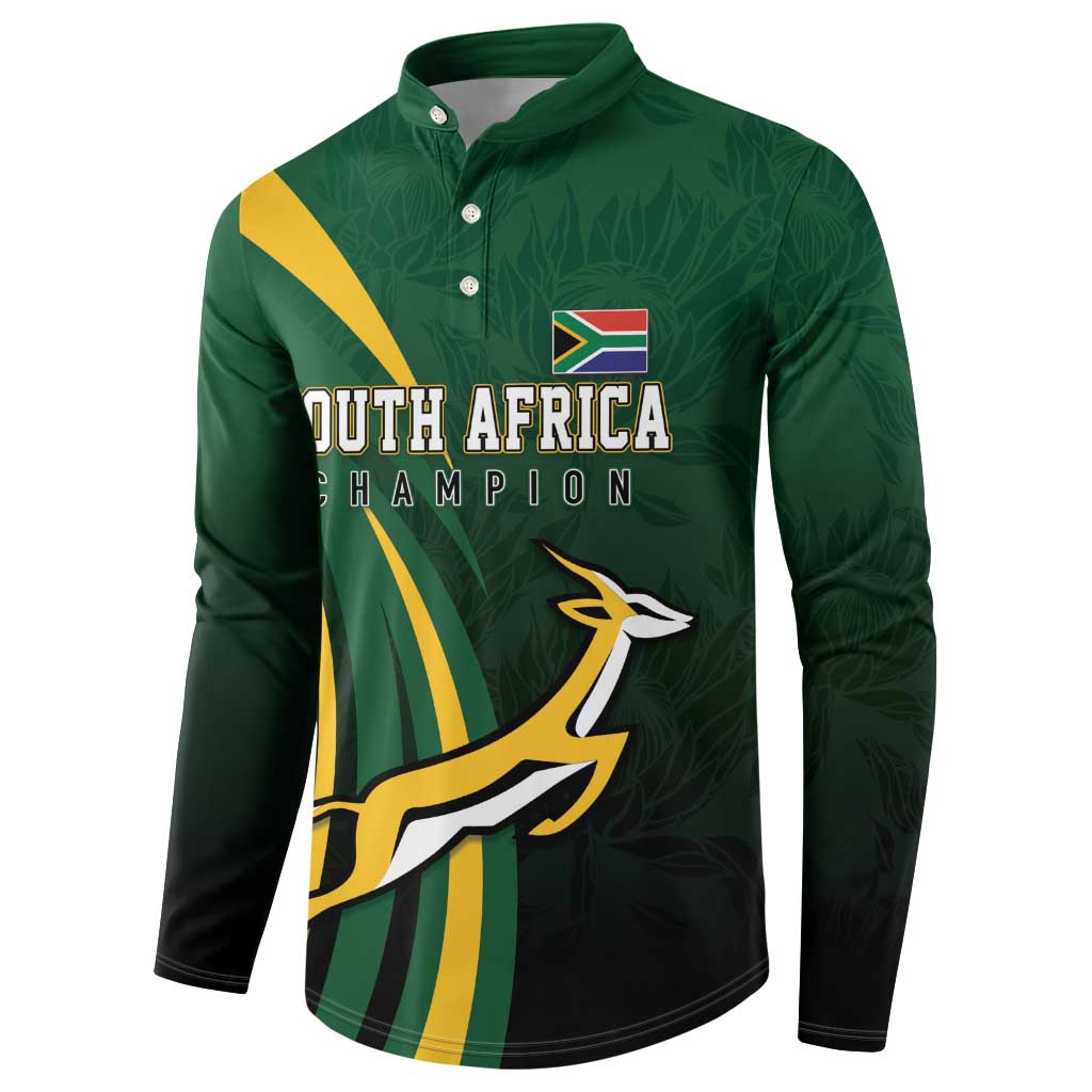 South Africa WC2026 Personalized Button Sweatshirt Springboks Champion