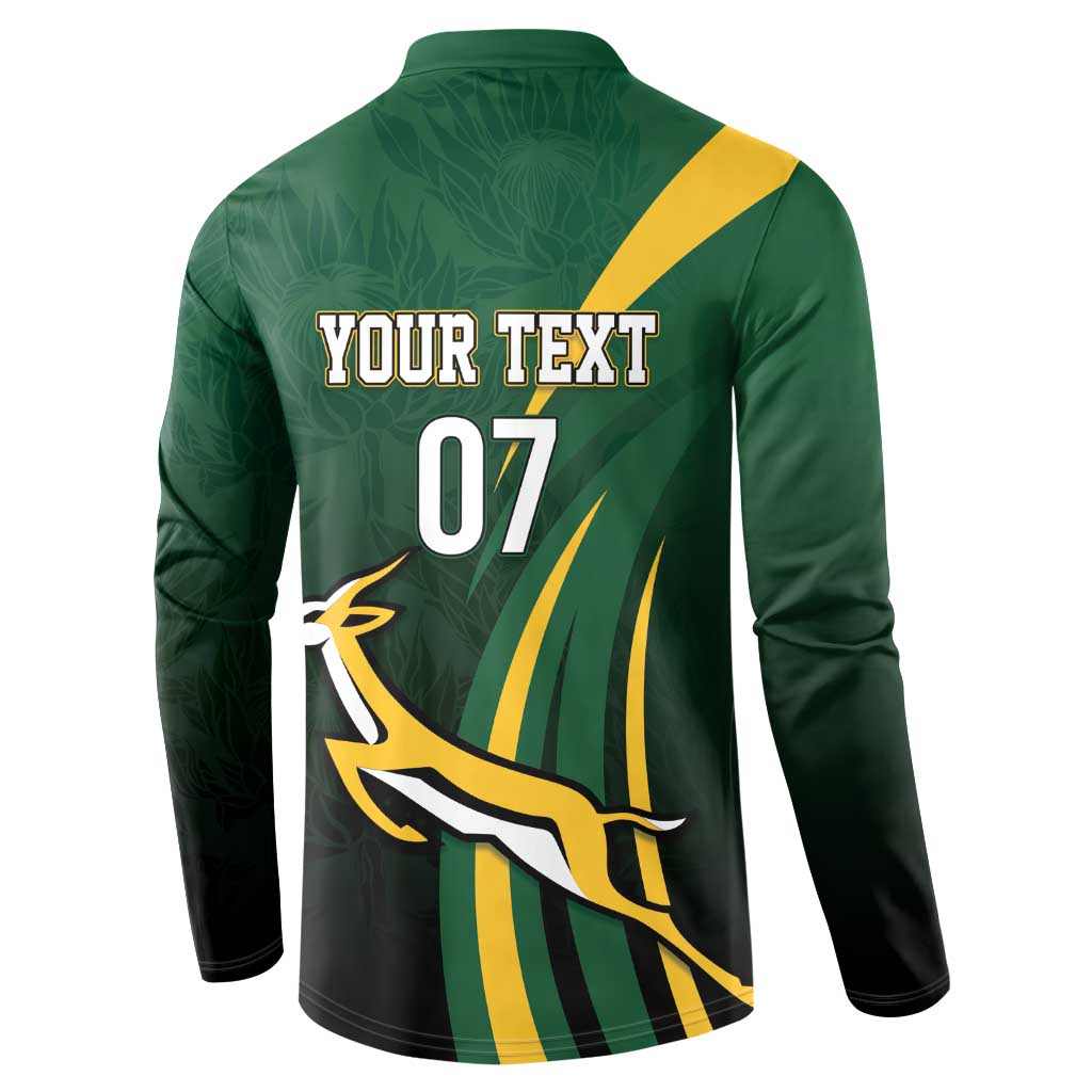 South Africa WC2026 Personalized Button Sweatshirt Springboks Champion