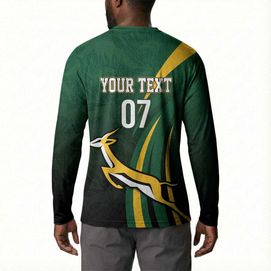 South Africa WC2026 Personalized Button Sweatshirt Springboks Champion