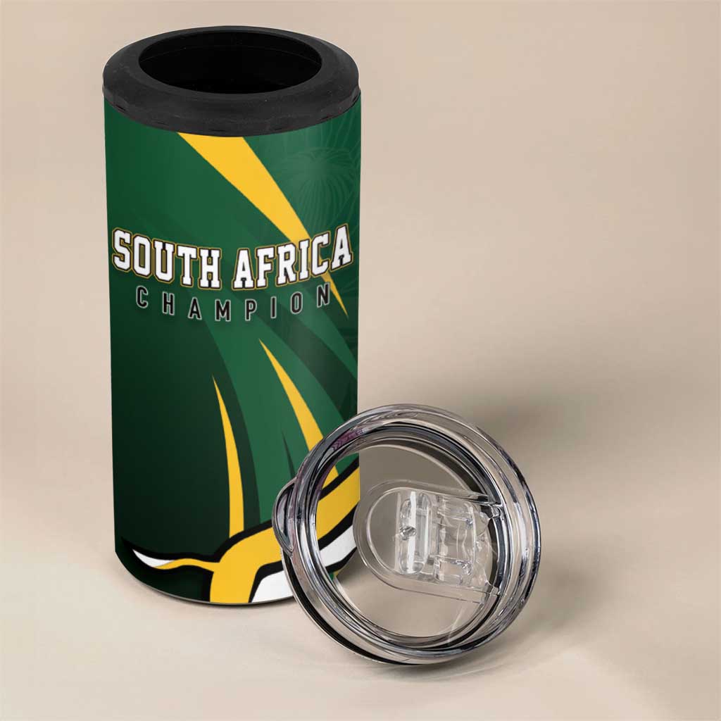 South Africa WC2026 Personalized 4 in 1 Can Cooler Tumbler Springboks Champion