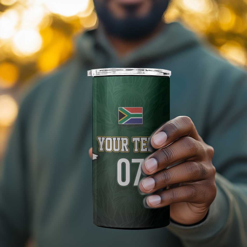South Africa WC2026 Personalized 4 in 1 Can Cooler Tumbler Springboks Champion