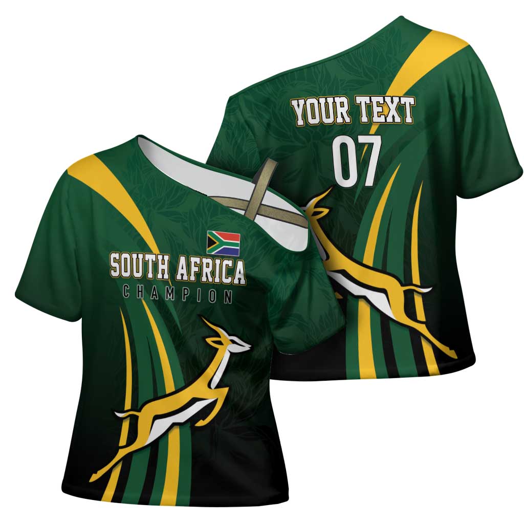 South Africa WC2026 Personalized Cross Shoulder Shirt Springboks Champion