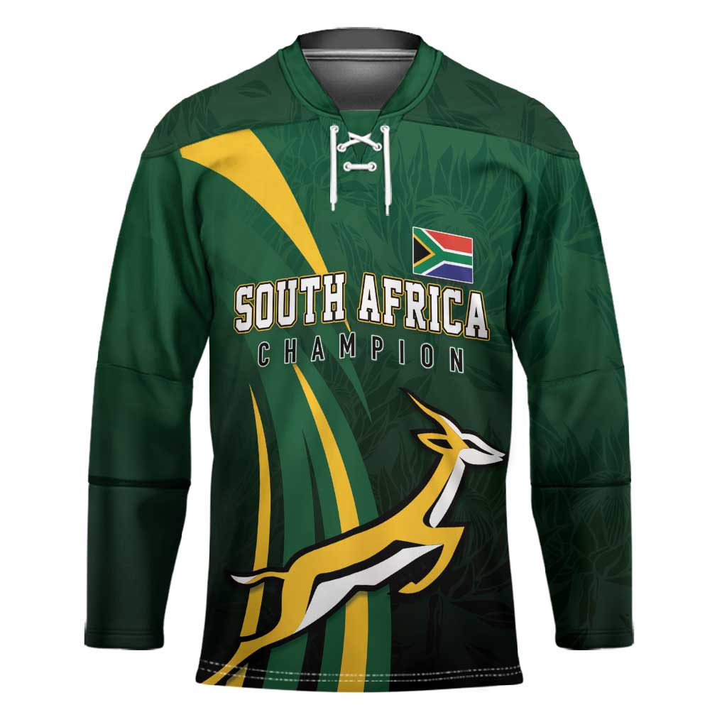 South Africa WC2026 Personalized Hockey Jersey Springboks Champion