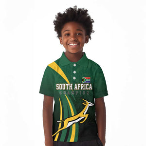South Africa WC2026 Personalized Kid Polo Shirt Springboks Champion