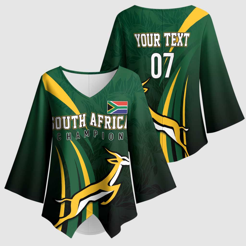 South Africa WC2026 Personalized Kimono Sleeve Blouse Springboks Champion