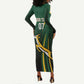 South Africa WC2026 Personalized Long Sleeve Bodycon Dress Springboks Champion