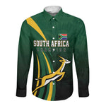 South Africa WC2026 Personalized Long Sleeve Button Shirt Springboks Champion