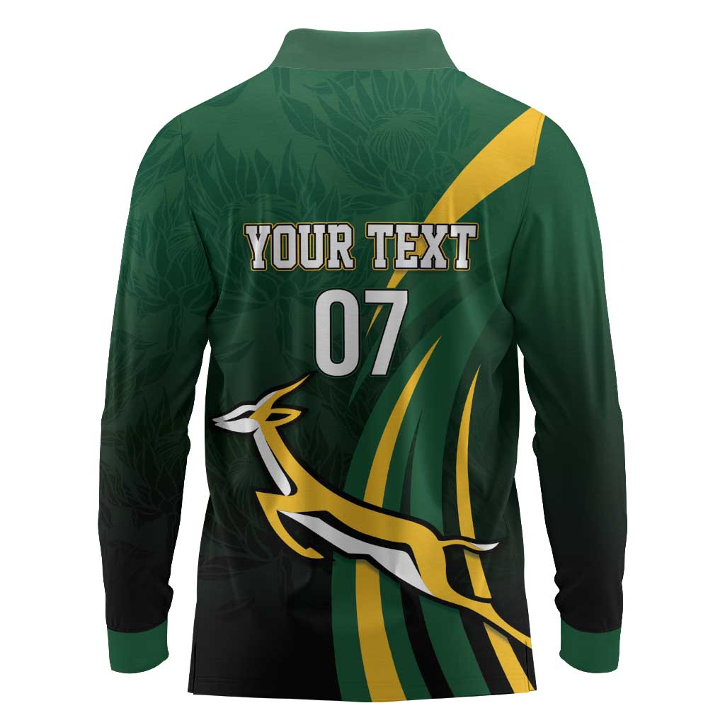 South Africa WC2026 Personalized Long Sleeve Polo Shirt Springboks Champion