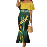 South Africa WC2026 Personalized Mermaid Dress Springboks Champion