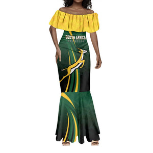 South Africa WC2026 Personalized Mermaid Dress Springboks Champion