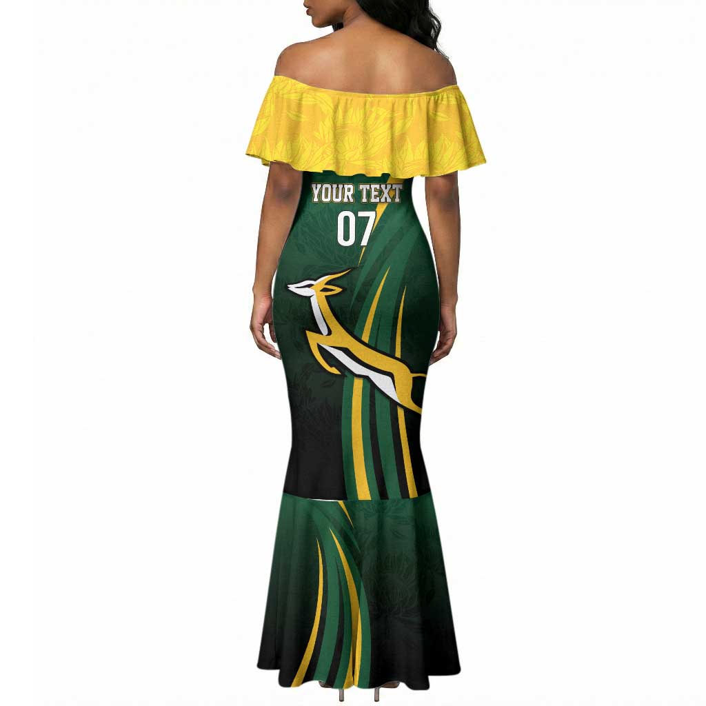 South Africa WC2026 Personalized Mermaid Dress Springboks Champion