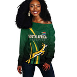 South Africa WC2026 Personalized Off Shoulder Sweater Springboks Champion