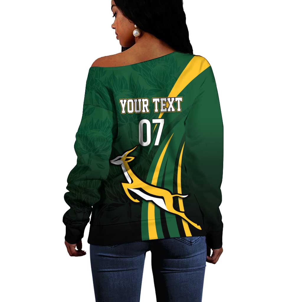 South Africa WC2026 Personalized Off Shoulder Sweater Springboks Champion