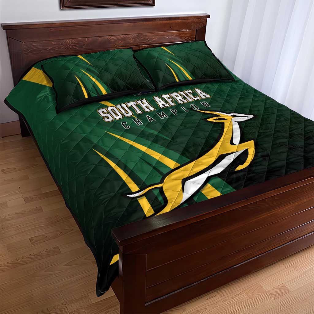 South Africa WC2026 Quilt Bed Set Springboks Champion