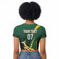 South Africa WC2026 Personalized Raglan Cropped T shirt Springboks Champion