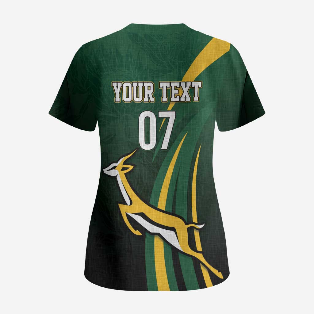 South Africa WC2026 Personalized Scrub Top Springboks Champion
