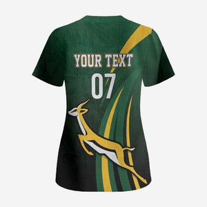 South Africa WC2026 Personalized Scrub Top Springboks Champion