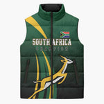 South Africa WC2026 Personalized Sleeveless Puffer Jacket Springboks Champion