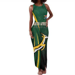 South Africa WC2026 Personalized Tank Maxi Dress Springboks Champion