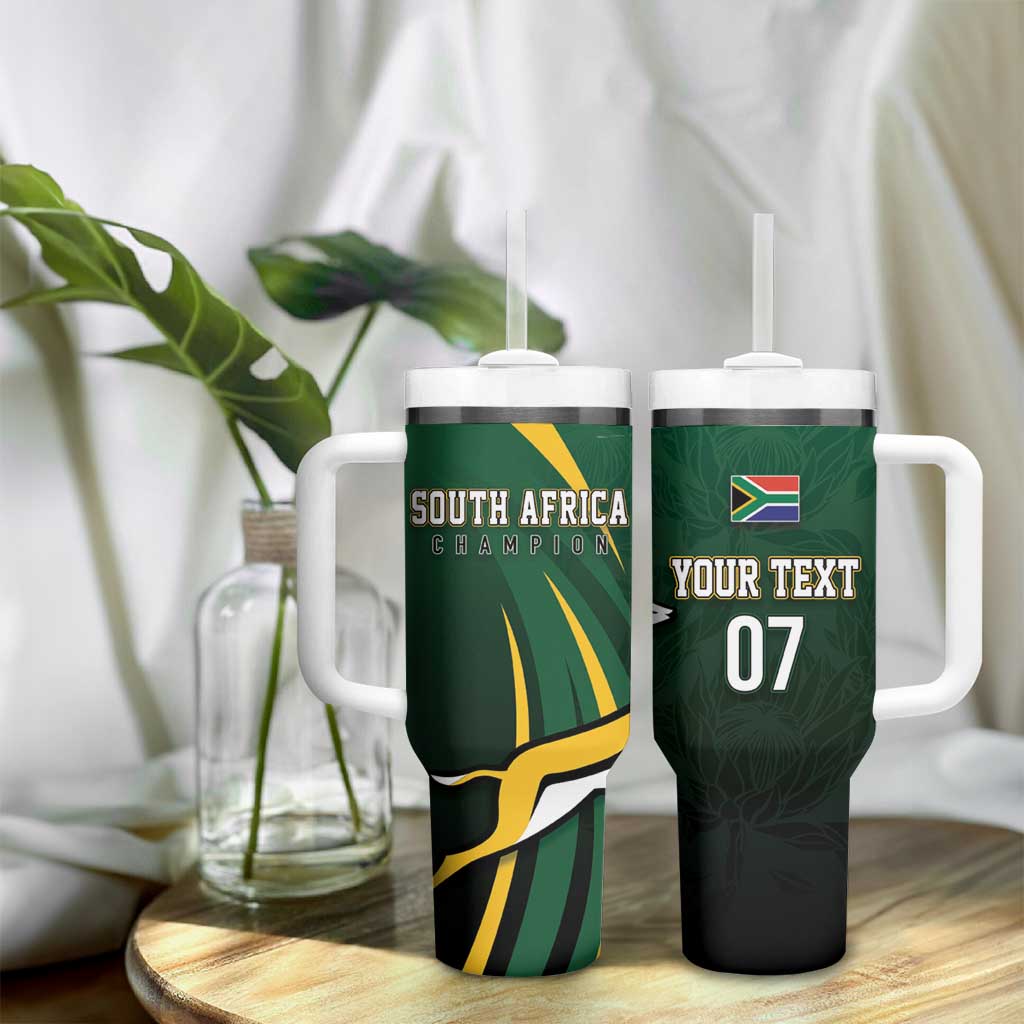 South Africa WC2026 Personalized Tumbler With Handle Springboks Champion