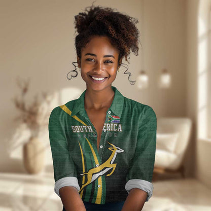 South Africa WC2026 Personalized Women Casual Shirt Springboks Champion