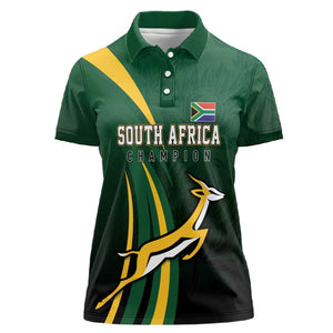 South Africa WC2026 Personalized Women Polo Shirt Springboks Champion