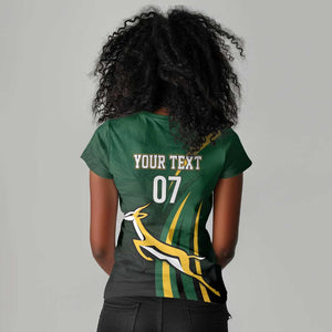 South Africa WC2026 Personalized Women V-Neck T-Shirt Springboks Champion