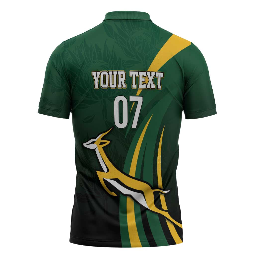South Africa WC2026 Personalized Zipper Polo Shirt Springboks Champion