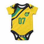Custom Jamaica Football Baby Onesie Reggae Boyz Retro WC 1998 Inspired
