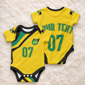 Custom Jamaica Football Baby Onesie Reggae Boyz Retro WC 1998 Inspired