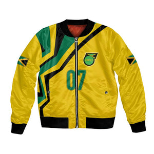 Personalised Jamaica Football Bomber Jacket Reggae Boyz Retro WC 1998 Inspired